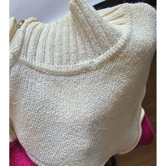 St. John Collection Wool Blend Size XL Color Block Zip-Up Cardigan Sweater - Picture 13 of 14